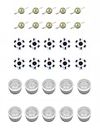 Wizzo {30 Pieces 10 Pieces Heat Sink + 10 Pieces LED Lens With White Holder + 10 Pcs 3W Super Bright White SMD LED Diode Chip Light Bulb Lamp for Science Projects DIY Hobby Kit Torch, White