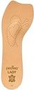 Pedag 121 Lady 3/4 Ultra Thin Leather Self Adhesive Insole for All Heels, Tan, Women's 8 by Pedag