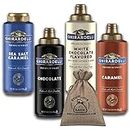 Ghirardelli Sauce Variety Pack - 4 Flavors Black Label Chocolate, Caramel, Sea Salt Caramel & White Chocolate by Stuff Your Sack