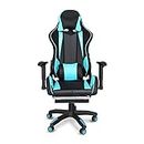 Gaming Chairs with Footrest Large Size Ergonomic Height Adjustable Gamer Chair Reclining Home Office Chair with Headrest and Lumbar Pillow（Blue）