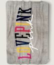 NEW VICTORIA'S SECRET PINK SOFT SHERPA BLANKET RAINBOW LETTERS SIZE 60" X 72"