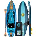 BODY GLOVE Paddleboard, Hybrid Fishing Kayak and SUP Stand Up Paddle Board Combo