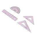 Protractor for Kids, Transparent Cute Plastic Ruler Soft for Architects for Engineers