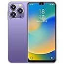 JtQtJ i15Pro Max (2023 New) Smartphones, Android 9.0 OS with 6.3" HD Display, Dual SIM, Dual Cameras, 16GB ROM(Expandable to 128GB),WiFi,GPS,Bluetooth,Face ID Cheap Mobile Phones (i15Pro Max-Purple)