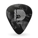 D'Addario Celluloid Guitar Picks - Guitar Accessories - Guitar Picks for Acoustic Guitar, Electric Guitar, Bass Guitar - Natural Feel, Warm Tone - Black, Medium 0.70mm, 100-pack