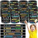 Motivational Silicone Bracelets Motivational Quote Rubber Wristbands Inspirational Silicone Wristband for Kids Children Teens Women Men School Home Office Party Favor Gifts Supply, 20 Styles(60 Pcs)