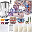 McNory Candle Making Kit, Candle Beginners DIY Starter Set to Create Candle/Scented Candle,Complete Candle DIY Set with Wax Melting Jug/Pot, Beeswax, Wicks, Wick Stickers,Candle Tins and More