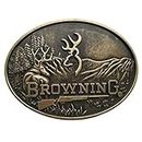 Deer Country Hunting Fishing Belt Buckle Bronze