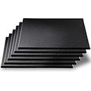 CyclingDeal 15mm Thick High-Density Gym Floor Mats Tiles - 6 Pack 500x500mm Rubber Exercise Workout Equipment Ground Mat - Noise Shock Absorbing Surface Protection for Home Garage Playground - Black