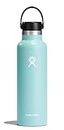 HYDRO FLASK - Trinkflasche 621ml (21oz) - Isolierte Wasserflasche aus Edelstahl - Sportflasche mit auslaufsicherem Flex Deckel & Gurt - Thermoflasche Spülmaschinenfest - Kleine Öffnung - Dew