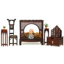 Mahogany Craft Miniature Furniture Model Mahogany Classical Bedroom Decoration
