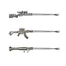 3Pcs Wax Carving Tool 6.3Inch Metal Gun-shape Sculpting Tool AK 47 Sniper Rifle RPG Styles