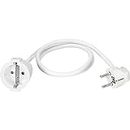 BHATCYK Schuko Extension Cable 1.0 m Pure White H05VV-F3G 1.5