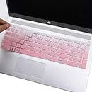 VNJ ACCESSORIES Premium Laptop Keyboard Cover Protector for HP 15.6 inches BF Laptop - GR Pink