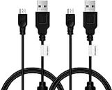 2 Pack 10ft PS4 Controller Charging Cable Sync Cord, Play and Charger Micro USB Cable for PlayStation 4/ DualShock 4/ PS4 Slim/ PS4 Pro/Xbox One/Xbox One S/Xbox One Elite/Xbox One X Controllers