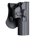 CYTAC OWB Holster for Glock 17 22 31 Gen 1 2 3 4 5, Polymer Outside The Waistband Paddle Holster - 360° Adjustable, Tactical Pistol Gun Belt Holster - Right Hand