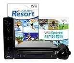 Black Wii Console with Wii Sports, Wii Sports Resort and Wii Remote Plus