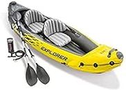 Intex Explorer K2 Kayak, 2-Person Inflatable Kayak Set with Aluminum Oars and High Output Air Pump, Limited Edition