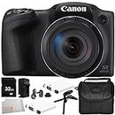 Canon PowerShot SX420 IS Digital Camera (Black) 8PC Accessory Bundle – Includes 32GB SD Card + Carrying Case + 2 Replacement Batteries + MORE