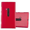 Cadorabo Coque pour Nokia Lumia 920 en Jelly Rouge - Housse Protection Souple en Silicone TPU avec Anti-Choc et Anti-Rayures - Ultra Slim Fin Gel Case Cover Bumper