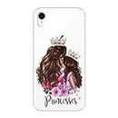 YANTALHKBHDAU for iPhone 6 S 6S 7 8 X XR XS Max Case Silicone Black Girl Baby Women Mom Soft Cover for Apple iPhone 8 7 6S 6 S Plus Phone Case (Color : A-No.7, Size : for iPhone 6)