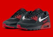 Nike Air Max 90 Sneakers Black Red Bred Grey Mens Size US 8-13 Casual Shoes New✅