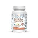 MapleLife Nutrition - Folic Acid and Vitamin B12 – Energy Boost – Daily Health - Red Blood Cell Production – Improve Brain Function – Maintain Heart Health – Prevent Birth Defects - 600 mcg 90 Tablets Servings – 100% Quality Ingredients – No Added Preservatives – No Artificial Colors and Flavours – Vegetarian Friendly – Non-GMO – Maplelife