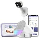 Hubble Connected Award-Winning Guardian Pro Smart Wi-Fi Enabled Baby Movement Monitor for Heart-Rate & Breathing Supervision, ft. HD Baby Camera with preloaded Soothing Sounds and White Noise