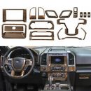 Full Interior Accessories Frame Trim Cover Kit for Ford F150 2015-20 Wood Grain