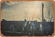 “There is a crack in everything. That's how the light gets in.” ~ Leonard Cohen Poster Retro Metal Tin Sign 8x12 Inch Home Bar Man Cave Vintage Wall Decor