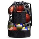DoGeek Ballnetz für 10-14 Bälle Balltasche Fussball,Volleyball und Basketball Ballsack Ballnetz Aufbewahrung Groß Netz für Bälle Aufbewahrung (Soccer Ball Bag, 76x102cm)