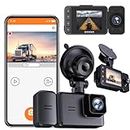 Dash Cam Front and Inside 1080P, Two Dash Cam With WiFi 1080P FHD Car Driving Recorder, HD Car Cameras for Cars with Night Vision/G Sensor/Loop Recording/APP Remote Monitoring Prime Of Day Deals Today