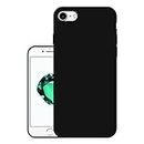 HELLO ZONE Exclusive Matte Finish Soft Back Case Cover for Apple iPhone 7 - Black