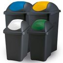 HOME CENTRE Swing Top Plastic Kitchen Waste Bin 30-60L Office School Dustbin