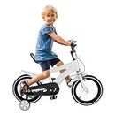 HINOPY - Kinderfahrrad 14" Jungen Mädchen Fahrrad ab 3-6 Jahre, mit Abnehmbare Stützräder