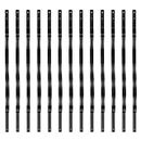 Towallmark 50 Pack Aluminum Deck Balusters, 32.25 x 1 inch Wave Curved Shape Grooved Deck Railing, Balusters for Staircase, Deck and Stairs Railing, Matte Black
