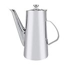 MISNODE Stainless Steel Water Pitcher with Lid, Thickened Juice Bottle Beverage Serveware Water Carafe for Iced Tea Juice Beverage Milk, Water Bottle Jugs for Home Bar Party(2L Long Mouth)