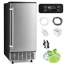 Built-in Ice Maker Free-Standing/Under Counter Machine 80lbs/Day w/ Drain Pump