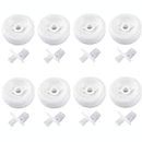Wadoy WD12X10267 WD35X21038 Dishwasher Wheels Lower Rack Roller and Studs Kit Compatible with GE Appliance Hotpoint Ken-more - 8 Packs Dishrack Roller and Stud PS11726733 AP5986365