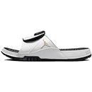 Nike Jordan Hydro XI Retro Men's Slippers, White/Metallic/Gold/Blk, 12
