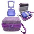 Hard Carrying Case and Silicone Skin Cover for Bitzee Interactive Toy Digital Pet with 15 Animals Virtual Electronic Pets, Compatible Accessories for Bitzee 3D Interactive Toy Electronic Pets (Purple)
