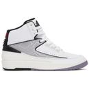 White & Silver Air Jordan 2 Retro Sneakers