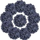 Flojery Silk Hydrangea Heads Artificial Flowers Heads with Stems for Home Wedding Decor,Pack of 10 (Dusty Blue)