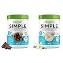 Orgain Simple Organic Plant Protein Powder, Chocolate & Vanilla, Vegan, Made with Fewer Ingredients and Without Dairy, Gluten and Stevia, Kosher, Non-GMO, 567g (Pack of 2)