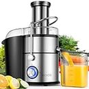 KOIOS Centrifugal Juicer Machines, Juice Extractor with Big Mouth 3ââ‚¬Â Feed Chute, 304 Stainless-steel Filter, High Juice yield, Easy to Clean&100% BPA-Free, 1200W&Powerful, Dishwasher Safe, Included Brush