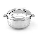 CELLO Lumina Stainless Steel Double Walled Casserole, Insulated, 5000ml, 1 Unit, Silver