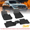 Floor Mats for Mercedes Benz 3D All Weather Molded Rubber Liner Black Non-Slip