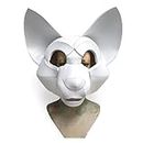 FURRMO Cat Fursuit Head Base - Hand Made from Eva Foam, White Based - Easy to Add Fur or Color for Your Furry Costume - Big Cats, Tiger, Jaguar, Lion - 1 Piece