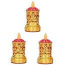 DLGJZS 3pcs Sacrificial Candle Wedding Decorations Battery Candles Electric Window Candles Chinese Candle Light Red Tea Lights Candles Ancient Chinese Lamp Flame Electronic Plastic