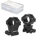 WestHunter Optics Adjustable Height Dovetail Scope Rings, 1 Inch 30 mm Precision Scope Mount | Black